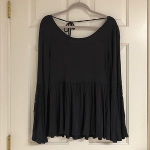 Soft & Sexy Navy Blue/Black American Egale Top